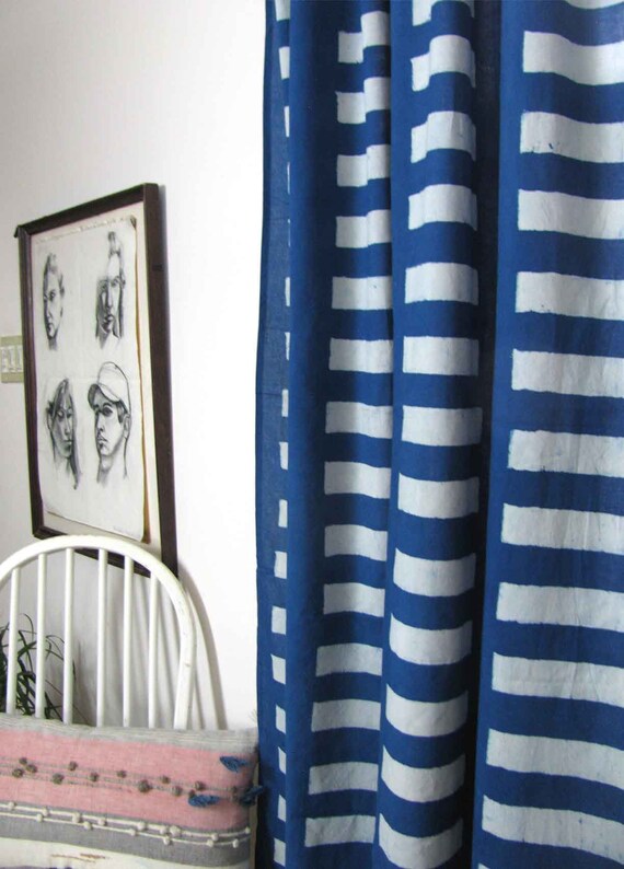 Navy Blue Curtains Panels Window Treatments Window Curtains Etsy