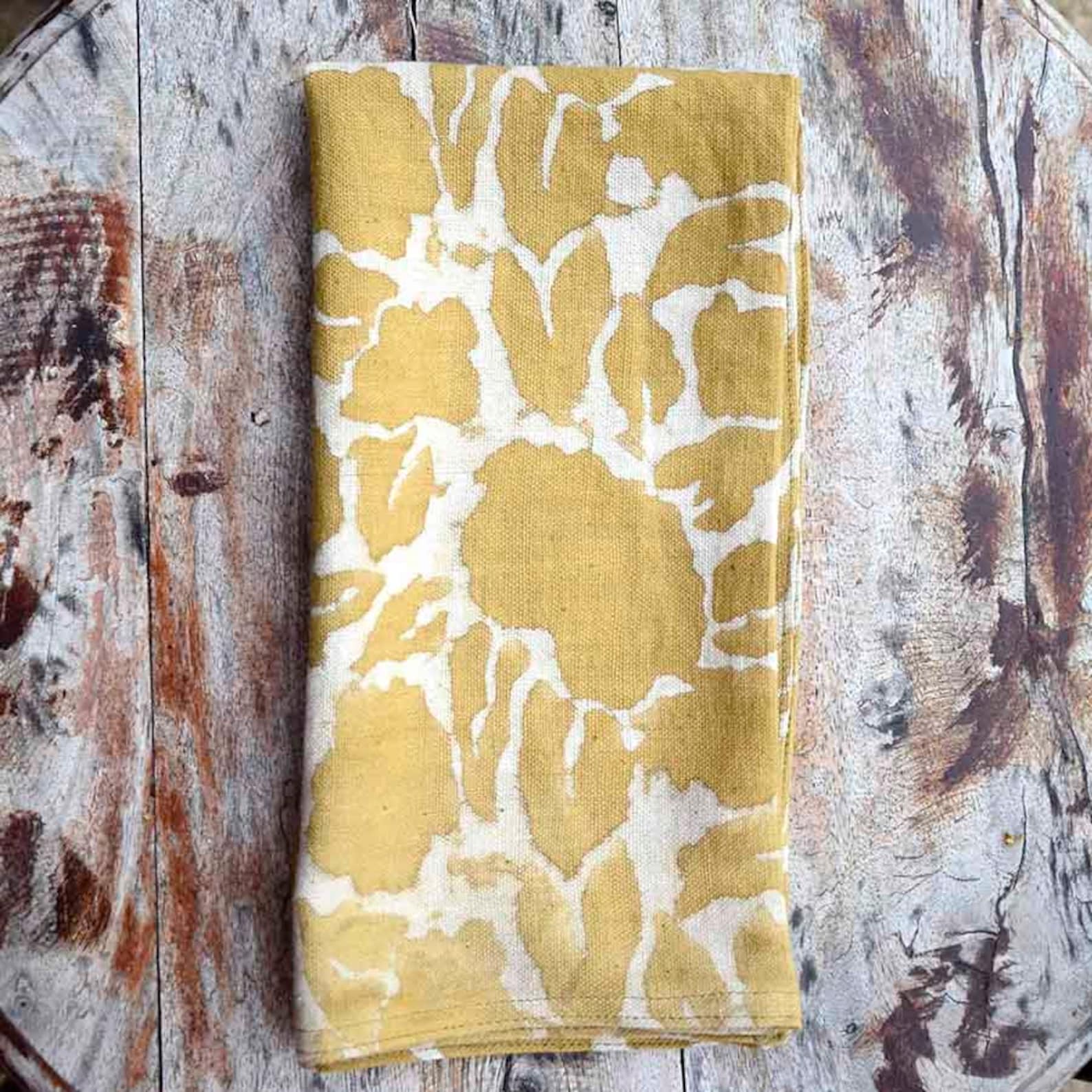 Mustard Yellow Gold Cotton Napkins Cloth Dining Napkins Etsy