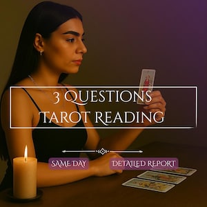 3 Question Detailed Tarot Reading, Tarot Question, Psychic Predictions, Love Psychic Reading, Love Tarot Reading, Clairvoyant Reading