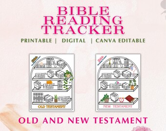 Bible Reading Tracker Coloring Page: Printable Reading Log (Digital Download) Christian Activity