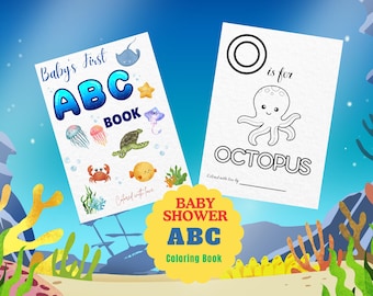 Beach ABC Book: Libro degli ospiti alternativo per baby shower (download PDF)