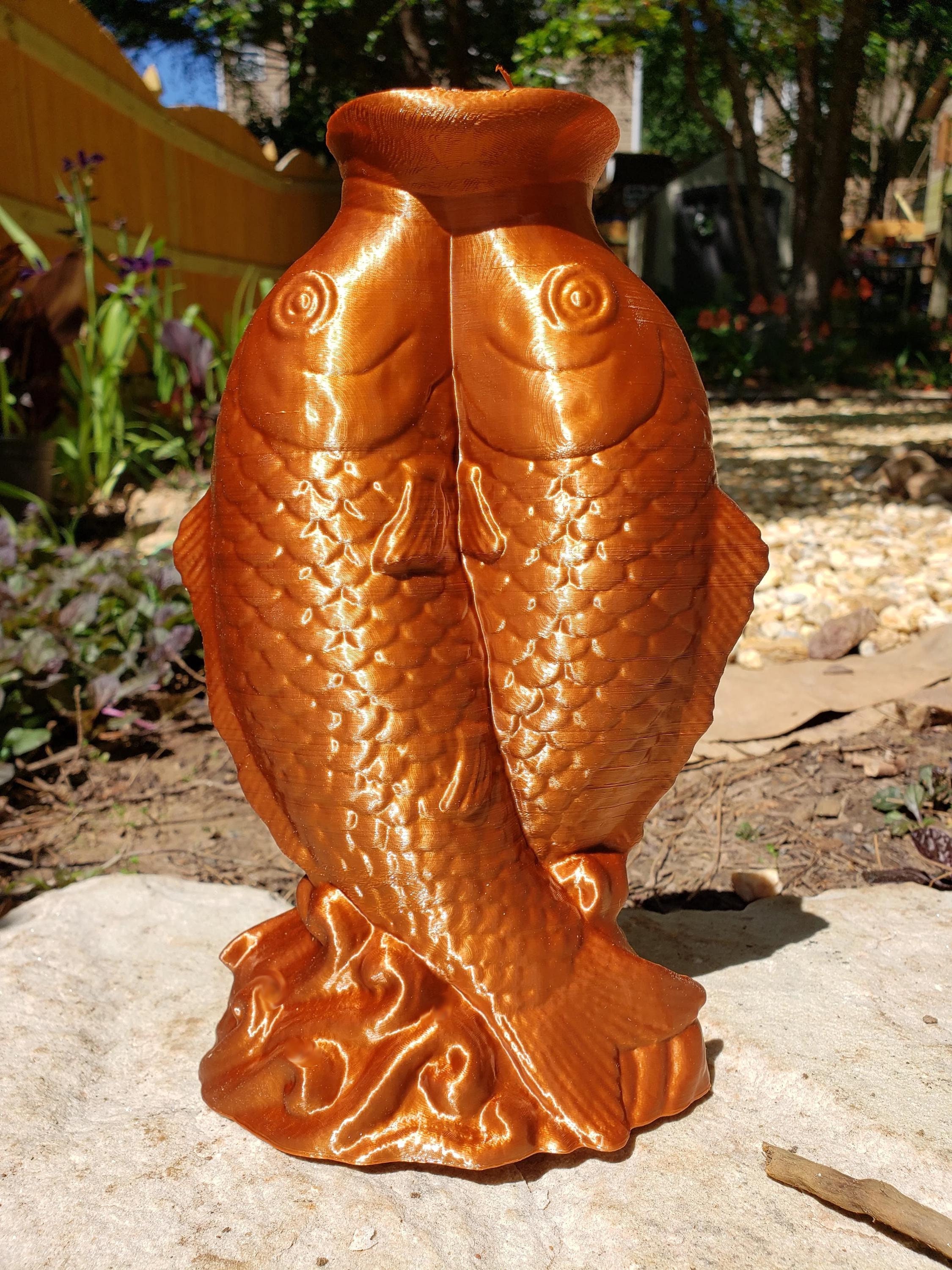 魚模様の手作り陶器花瓶 art-20211_d2.jpg
