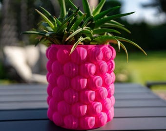 Modern 3D Printed Bubbly Vase – Decorative Flower Vase with Unique – Minimalist Interior Decoration – Handmade (BioPlastic)