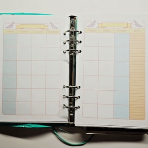 A5 Digital Pastel Spooky Planner Calendar Monthly and Weekly image 5