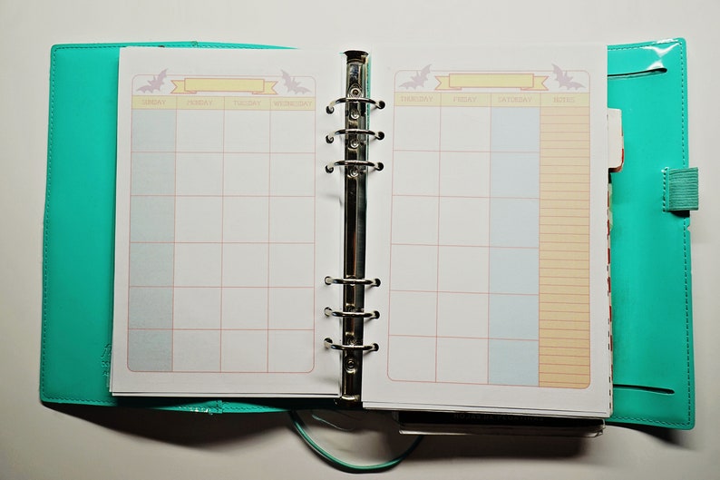 A5 Digital Pastel Spooky Planner Calendar Monthly and Weekly image 5