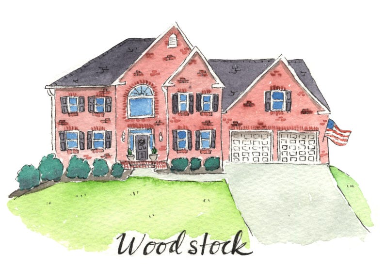 Custom Watercolor: House landscape size 5x7 image 6