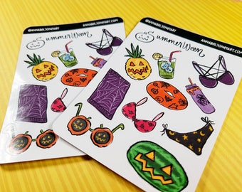 Pegatinas brillantes Summerween