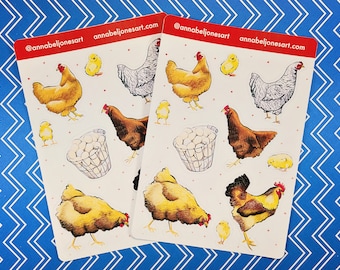 Chickens - Gloss stickers