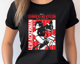 Maglietta anime Levi Ackerman Attack on Titan – Maglietta grafica manga Shingeki no Kyojin