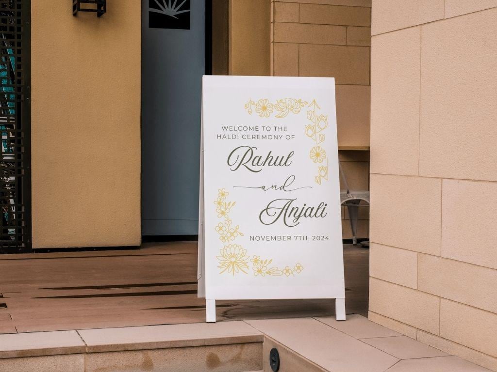 Shantinegi Sign Format Haldi | Pithi | Grah Shanti | Vidhi | Indian Wedding Sign Template - Etsy