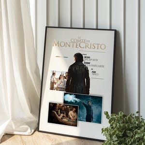 Locandina del film Il Conte di Monte Cristo, locandina del film, poster personalizzato, locandina del film, decorazione d'interni, regalo di San Valentino