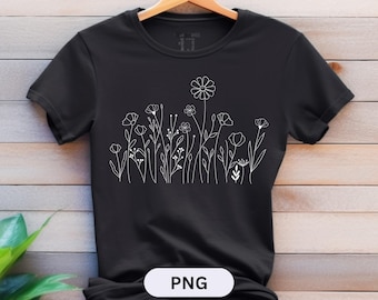 Retro wildflower bouquet png, floral png, flowers png, boho flower png, vintage floral png, trendy coquette png, whimsical png, spring png