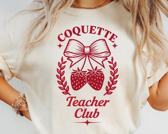 Retro Teacher Png: Coquette Back to School Design (Digital Download)
