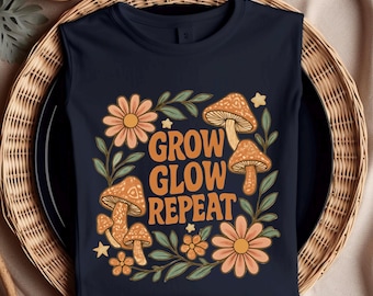 Wachsen, Glow-Wiederholung, Blumen png, Blumen png, Affirmationen png, Selbstliebe png, T-Shirt png, trendig png