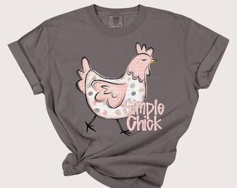 Simple Chick DTF Transfer film - Vibrant Colors, High quality, OEKO-TEX Certified, Durable Heat Transfer Film, Farmhouse dtf, Minimalist dtf