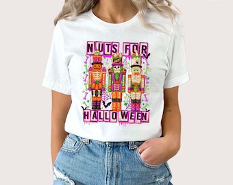 Nuts for Halloween DTF Transfer | Spooky Nutcracker Trio Design | Oeko-Tex Certified | Ready to Press | High-Quality Bold Print