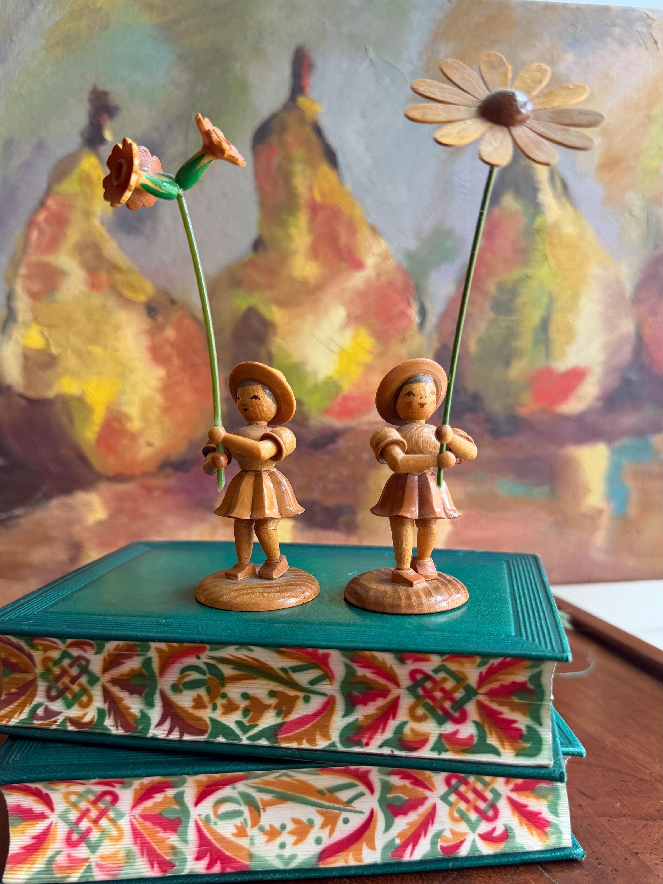 Erzgebirge Wooden Flower Girl - Etsy