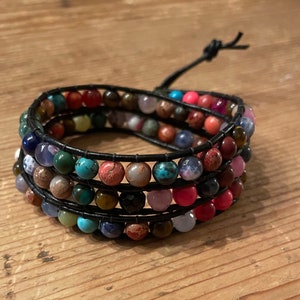 40% OFF Justhipstuff Leather Beaded Bracelet image 2