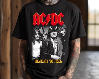 ACDC Band T-Shirt, Highway to Hell, Gildan Heavy Cotton
