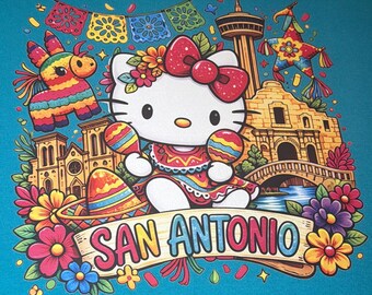 KIDS Fiesta Hello Kitty San Antonio , Hello - Kitty T-Shirt, FIesta Tee, HelloKitty