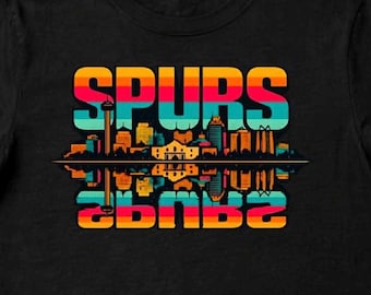 Spurs Fiesta Retro T-Shirt, Wemby Graphic Tee, 100% Cotton Unisex Apparel