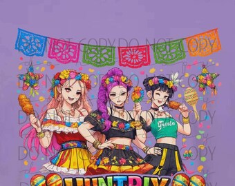 Kids Fiesta K-Pop T-Shirt, Demon Hunters Graphic Tee, Cotton Unisex Shirt