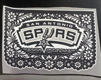 San Antonio Spurs Fiesta Retro T-Shirt, 100% Cotton Unisex Tee