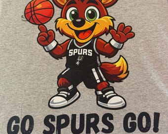 Coyote Spurs Retro Fiesta Cotton T-Shirt, Championship Basketball Tee