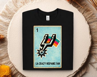 Loteria Spurs Basketball Tee, 100% Cotton Short Sleeve Fan Shirt