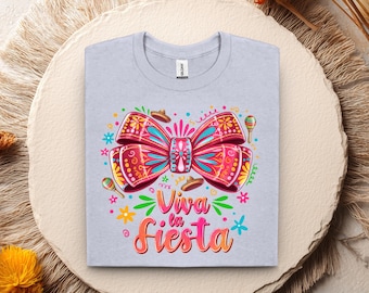 Fiesta Croquette Bow ADULT&CHILDREN SIZES Cotton Short Sleeve T-Shirt, Fiesta San Antonio