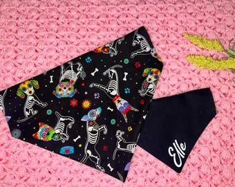 Reversible Cinco De Mayo Dog Bandana, Over The Collar, Custom Pet Scarf