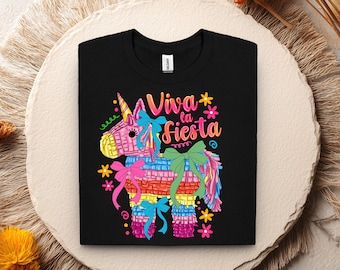 Fiesta Unicorn ADULT&CHILDREN SIZES Cotton Short Sleeve T-Shirt, Fiesta San Antonio