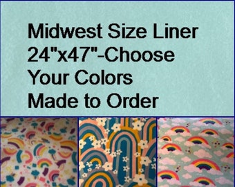 Rainbows Midwest Cage Liner Pad, 24x47, Absorbent, Made to Order