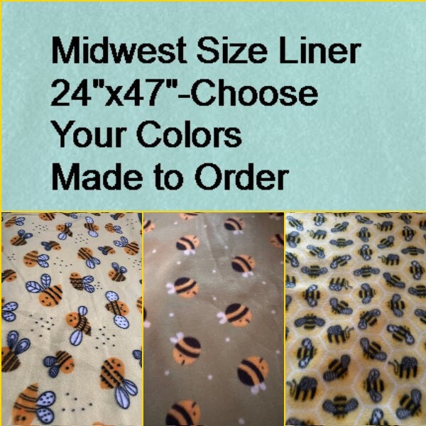 Midwest Cage Liner Pad, 24x47, Absorbent, Made to Order with Bees