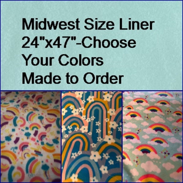 Rainbows Midwest Cage Liner Pad, 24x47, Absorbent, Made to Order