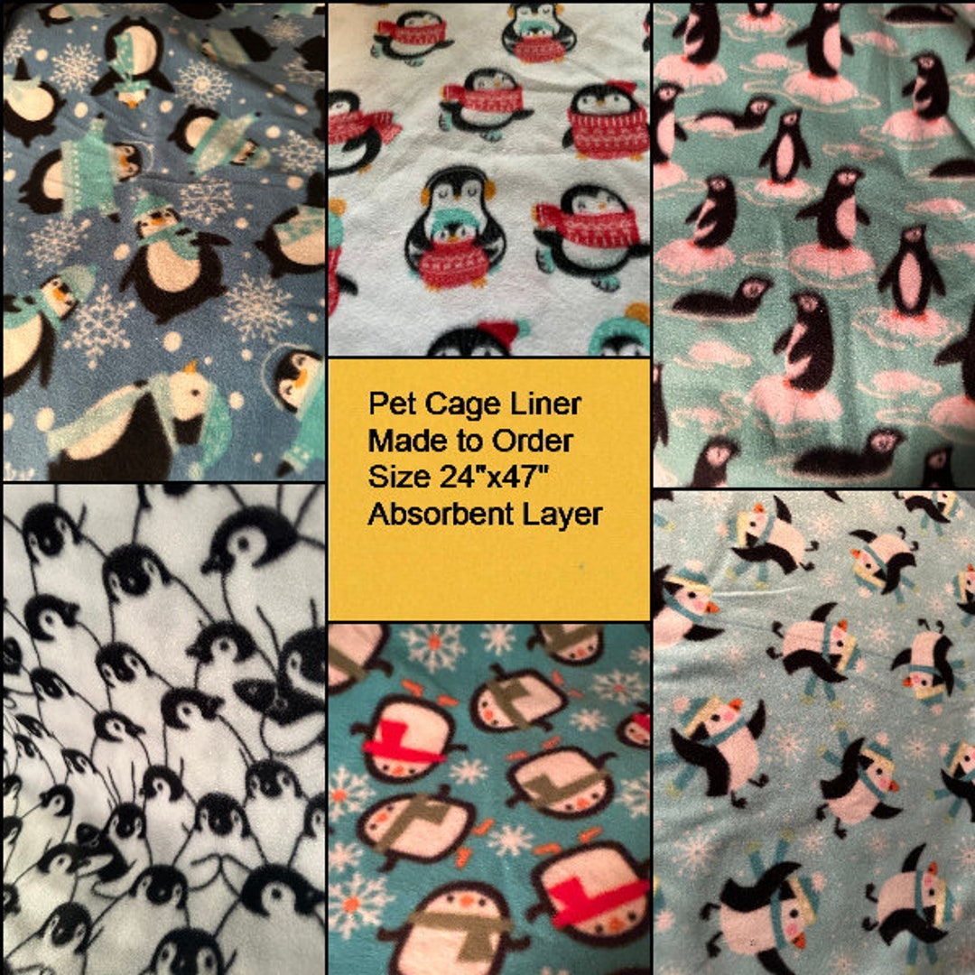 Penguin Prints, Guinea Pig Liners, Midwest Size 24x47 In, Uhaul Batting