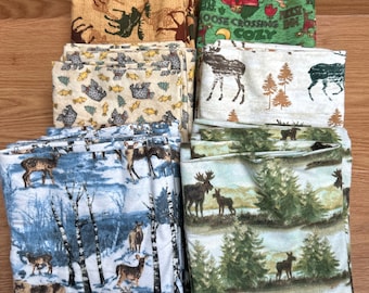 Northwoods Standard/Queen Bed Pillowcase Pairs, Choose your Print, Ready to ship