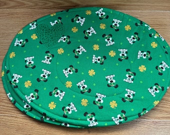 St Pats Cotton Dog Placemat, Large Oval, Ready to Ship, Pet Mat