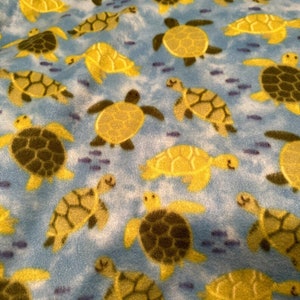 Midwest Cage Liner Pad, 24x47, Sea Life Prints, Made to order, Choose your Prints Lime Turtles