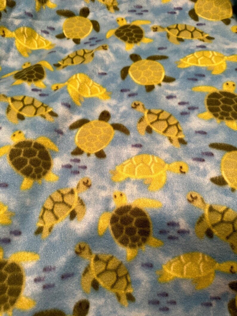 Midwest Cage Liner Pad, 24x47, Sea Life Prints, Made to order, Choose your Prints Lime Turtles