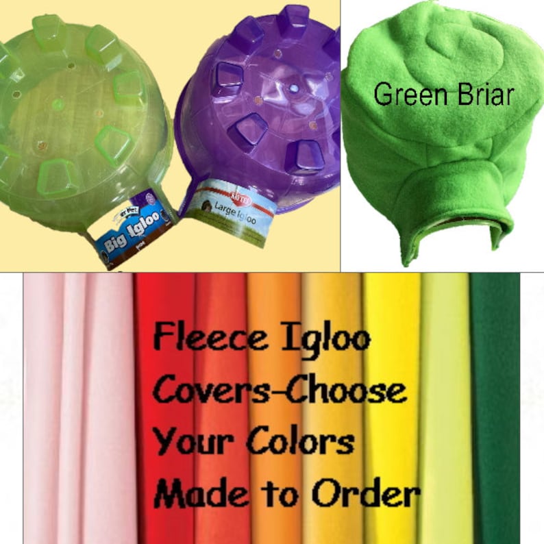 Fleece Igloo Cover, Made to Order, Choose Your Colors, Reversible image 1