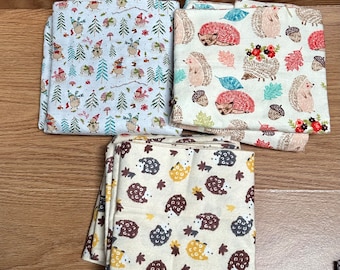 Hedgehog Print Standard/Queen Bed Pillowcase Pairs, Choose your Print, Ready to ship