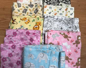 Pillowcases Single Flannel Standard/Queen Size, Ready to Ship, Choose Your Print, Animals