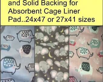 C&C 27x41 or  Midwest Cage Liner Pad 24x47, Absorbent, Elephants, Made to Order, Chose your Print.