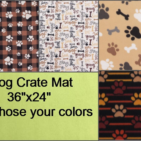 Dog Cage Liner Pad, 24in x 36in, Absorbent Middle Layer, Choose your prints, Made to order, Eco Friendly