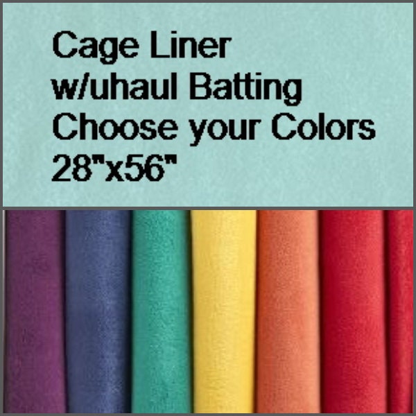 Midwest/CC Cage Liner Pad, 56inx28in, Absorbent, Made to Order, Solid Color Fleece, Choose Your Colors