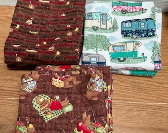 Camping Pillowcase Sets of 2, Standard/Queen Bed Pairs, Choose your Print, Ready to ship