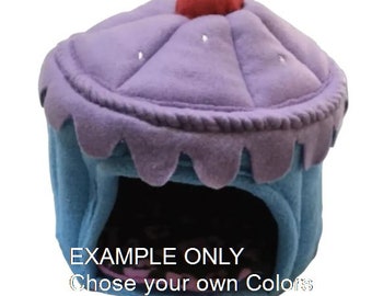 Cupcake Hide by TheHomespunLoft, House Made to Order, Chose your colors, Personalized, Hedgehog House