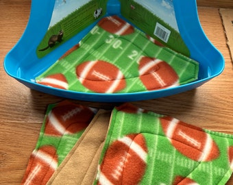 Football Corner Litter Pee Pads, Set of 4, Ready to ship, Eco Friendly