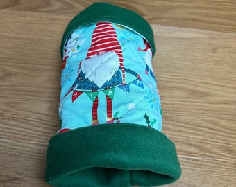 Christmas Gnome Elf Tube Tunnel, Stays Open on its Own, Reversible